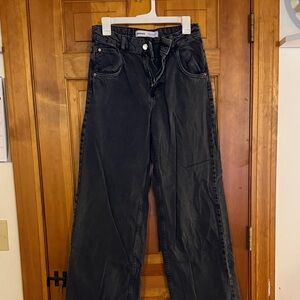 Berkshka Charcoal/black Wide Leg Jeans